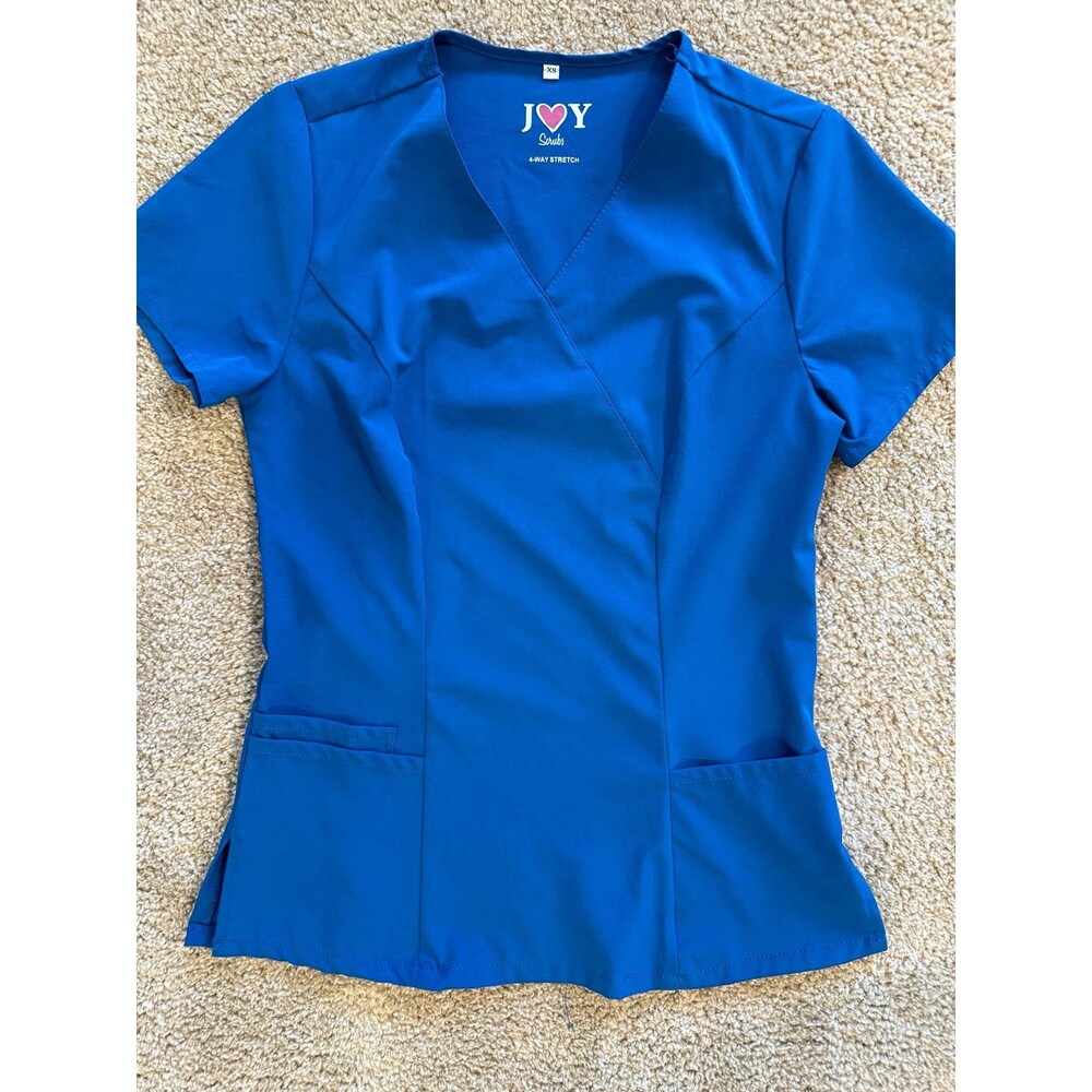 Womens Blue Joy Brand Scrub Top Size XS